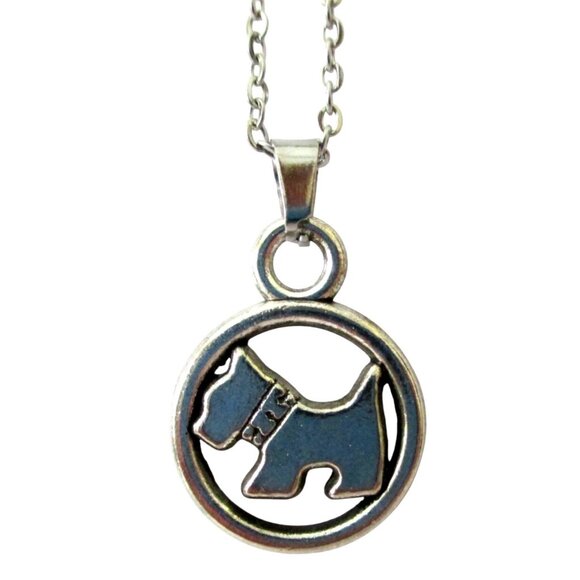 New Scottie Scottish Terrier Dog Pendant Necklace With 18" Chain - Animal Pet Je - Picture 3 of 6